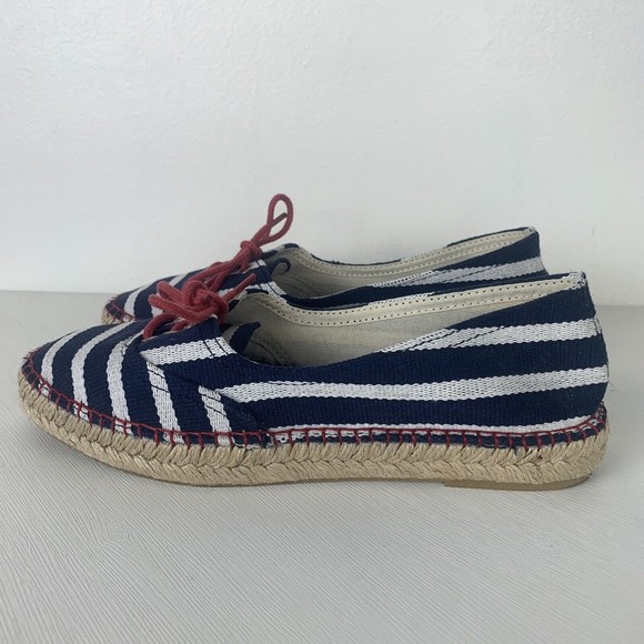 Toni Pons Origins Espadrilles Slip On Shoes Striped Blue And white 37 / 7 - Picture 5 of 6